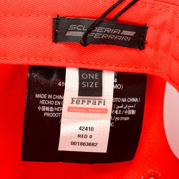 Scuderia Ferrari Girls Red "Ribbon" Baseball Cap Hat One Size - Picture 5 of 7